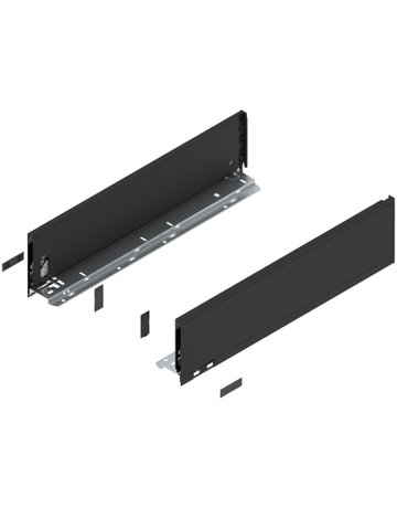 LBX Zargen pure, Höhe K (128,5 mm) NL=500 mm, carbonschwarz matt - Blum