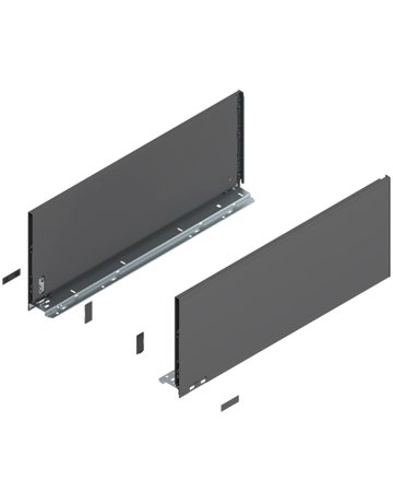 LEGRABOX Zarge, Höhe F (241 mm), NL=600 mm, links/rechts, für LEGRABOX pure, oriongrau matt - Blum