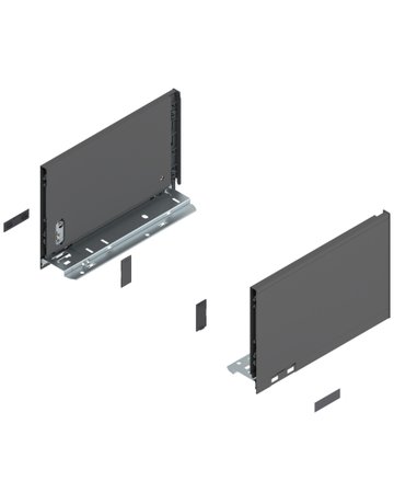 LEGRABOX Zarge, Höhe C (177 mm), NL=270 mm, links/rechts, für LEGRABOX pure, oriongrau matt - Blum