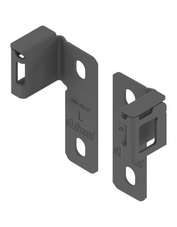 MBX Relinghalter flexibel zum Schrauben oriongrau matt, links/rechts - Blum