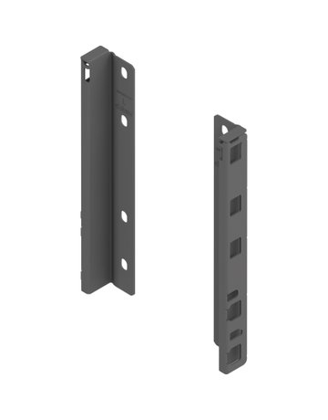 MERIVOBOX Holzrückwandhalter, Höhe E (209 mm), links/rechts, oriongrau matt - Blum