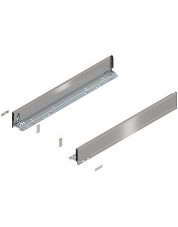LEGRABOX Zarge, Höhe M (90.5 mm), NL=650 mm, links/rechts, für LEGRABOX pure, inox-gebür.-lackiert - Blum