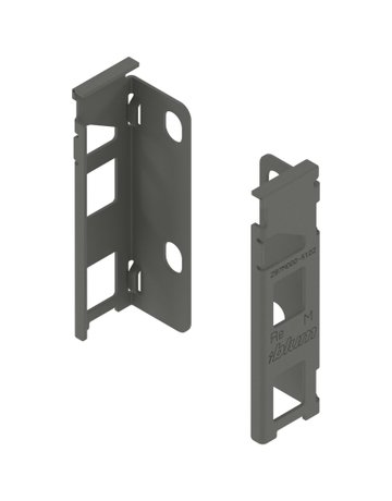 LEGRABOX Holzrückwandhalter, Höhe M (106 mm), links/rechts, oriongrau matt - Blum