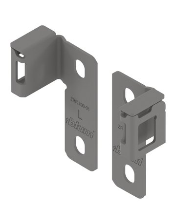 MBX Relinghalter flexibel zum Schrauben indiumgrau matt, links/rechts - Blum
