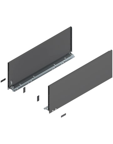 LEGRABOX Zarge, Höhe F (241 mm), NL=650 mm, links/rechts, für LEGRABOX pure, oriongrau matt - Blum