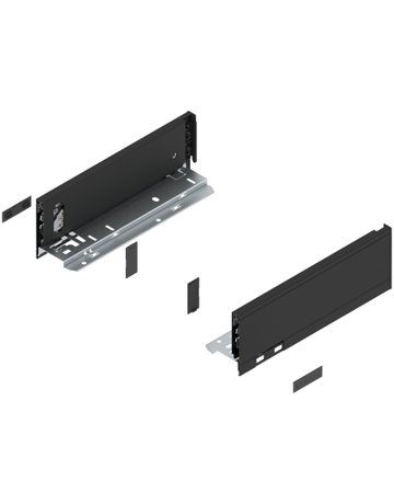 LBX Zargen pure, Höhe M (90,5 mm) NL=270 mm, carbonschwarz matt - Blum