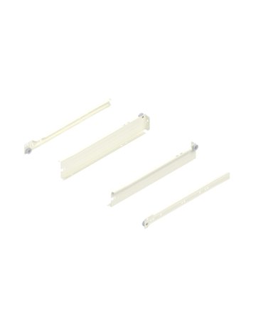 METABOX Stahlzarge, N (54 mm), Teilauszug, NL=350 mm, Schraubversion, links/rechts, R9001 cremeweiss - Blum