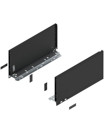 LBX Zargen pure, Höhe C (177 mm) NL=350 mm, carbonschwarz matt - Blum