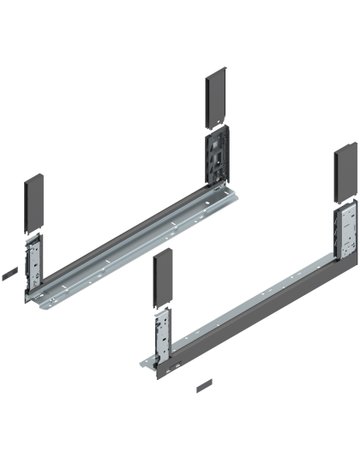 LEGRABOX Zarge, Höhe C (177 mm), NL=650 mm, links/rechts, für LEGRABOX free, oriongrau matt - Blum