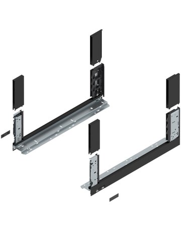 LEGRABOX Zarge, Höhe C (177 mm), NL=500 mm, links/rechts, für LEGRABOX free, carbonschwarz matt - Blum