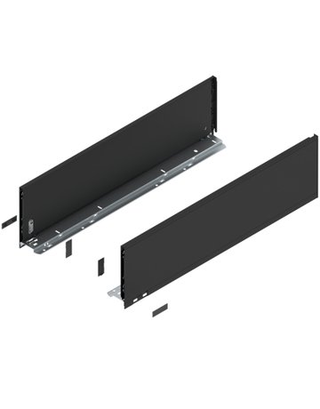 LBX Zargen pure, Höhe C (177 mm) NL=650 mm, carbonschwarz matt - Blum
