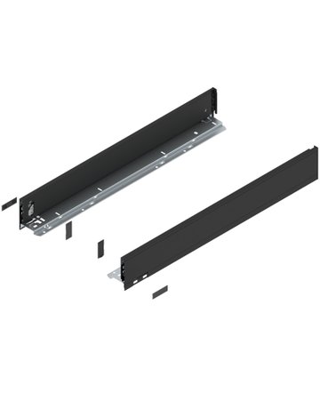 LBX Zargen pure, Höhe M (90,5 mm) NL=650 mm, carbonschwarz matt - Blum