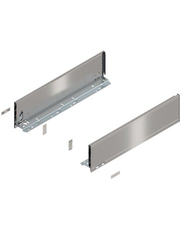 LEGRABOX Zarge, Höhe K (128.5 mm), NL=500 mm, links/rechts, für LEGRABOX pure, inox-gebür.-lackiert - Blum