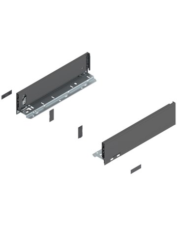 LEGRABOX Zarge, Höhe M (90.5 mm), NL=350 mm, links/rechts, für LEGRABOX pure, oriongrau matt - Blum