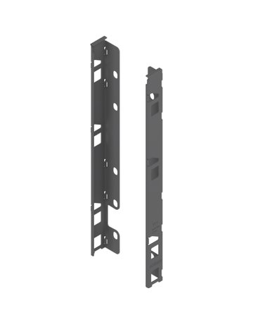LEGRABOX Holzrückwandhalter, Höhe F (257 mm), links/rechts, oriongrau matt - Blum