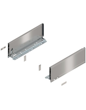 LEGRABOX Zarge, Höhe K (128.5 mm), NL=350 mm, links/rechts, für LEGRABOX pure, inox-gebür.-lackiert - Blum