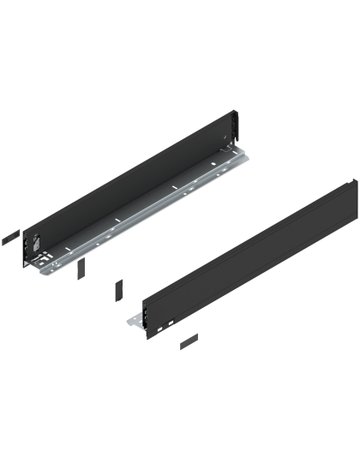 LBX Zargen pure, Höhe M (90,5 mm) NL=600 mm, carbonschwarz matt - Blum