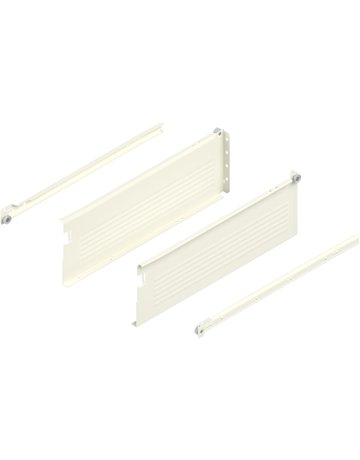 METABOX Stahlzarge, H (150 mm), Teilauszug, NL=450 mm, Schraubversion, links/rechts, R9001 cremeweiss - Blum