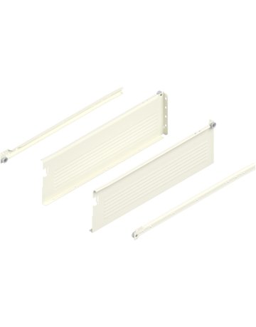 METABOX Stahlzarge, H (150 mm), Teilauszug, NL=500 mm, Schraubversion, links/rechts, R9001 cremeweiss - Blum