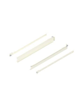 METABOX Stahlzarge, N (54 mm), Teilauszug, NL=550 mm, Schraubversion, links/rechts, R9001 cremeweiss - Blum