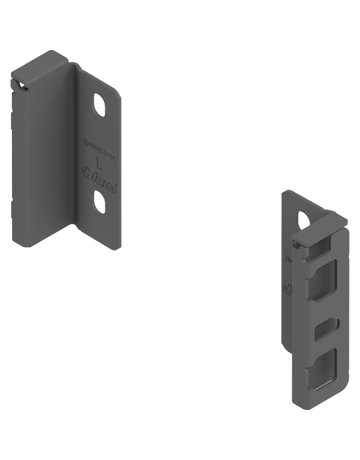 MERIVOBOX Holzrückwandhalter, Höhe M (108 mm), links/rechts, oriongrau matt - Blum