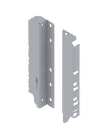 TANDEMBOX Holzrückwandhalter, Höhe D (224 mm), für Innenauszug, links/rechts, R9006 weissalumin. - Blum
