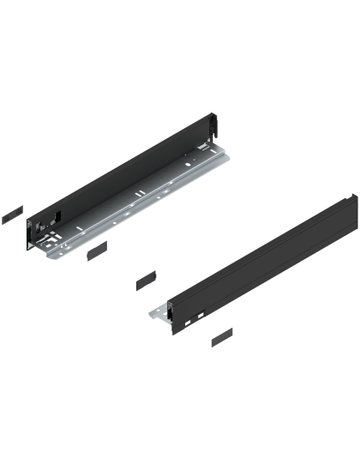 LBX Zargen pure, Höhe N (66,5 mm) NL=450 mm, carbonschwarz matt - Blum