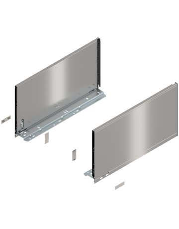 LEGRABOX Zarge, Höhe F (241 mm), NL=450 mm, links/rechts, für LEGRABOX pure, inox-gebür.-lackiert - Blum