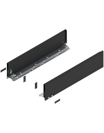 LBX Zargen pure, Höhe K (128,5 mm) NL=550 mm, carbonschwarz matt - Blum