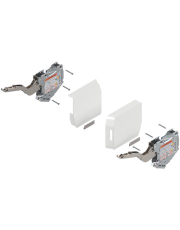 AVENTOS HK-S Hochklappe, Kraftspeicher (Set), LF=400-1000 (bei 2 Stück), zum Schrauben, für TIP-ON, seidenweiss/inox-g. - Blum