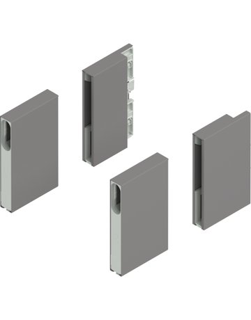 MERIVOBOX BOXCOVER, Höhe E, vorne/hinten, links/rechts, indiumgrau matt - Blum