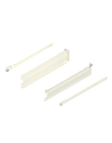 METABOX Stahlzarge, M (86 mm), Teilauszug, NL=400 mm, Schraubversion, links/rechts, R9001 cremeweiss - Blum