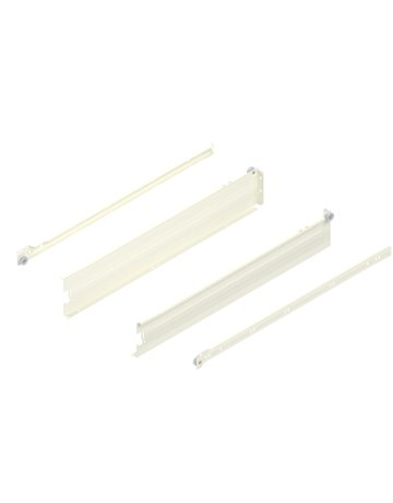 METABOX Stahlzarge, M (86 mm), Teilauszug, NL=550 mm, Schraubversion, links/rechts, R9001 cremeweiss - Blum