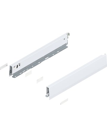 MERIVOBOX Zarge, Höhe N (68.5 mm), NL=400 mm, links/rechts, seidenweiss matt - Blum
