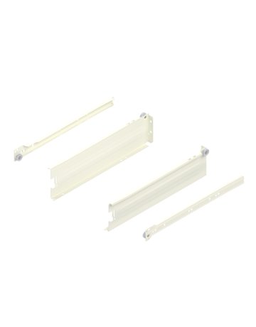 METABOX Stahlzarge, M (86 mm), Teilauszug, NL=350 mm, Schraubversion, links/rechts, R9001 cremeweiss - Blum