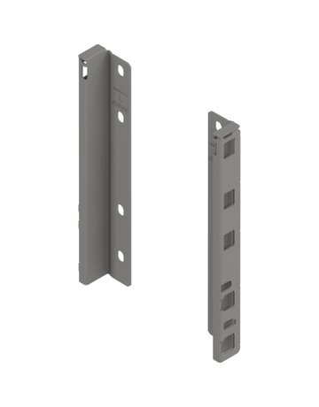 MERIVOBOX Holzrückwandhalter, Höhe E (209 mm), links/rechts, indiumgrau matt - Blum