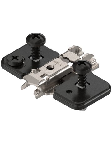 Kreuz-Montageplatte Expando Stahl Dist. 0 mm, Schwarz - Blum