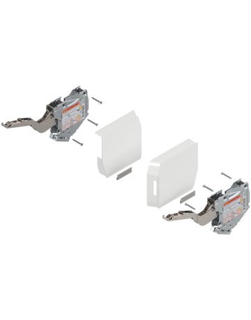 AVENTOS HK-S Hochklappe, Kraftspeicher (Set), LF=220-500 (bei 2 Stück), zum Schrauben, seidenweiss/inox-g. - Blum