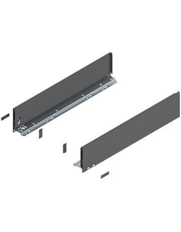 LEGRABOX Zarge, Höhe K (128.5 mm), NL=600 mm, links/rechts, für LEGRABOX pure, oriongrau matt - Blum