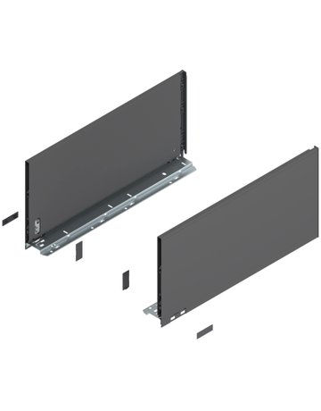 LEGRABOX Zarge, Höhe F (241 mm), NL=500 mm, links/rechts, für LEGRABOX pure, oriongrau matt - Blum