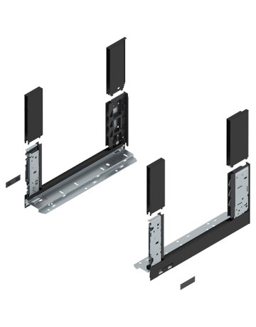 LEGRABOX Zarge, Höhe C (177 mm), NL=350 mm, links/rechts, für LEGRABOX free, carbonschwarz matt - Blum
