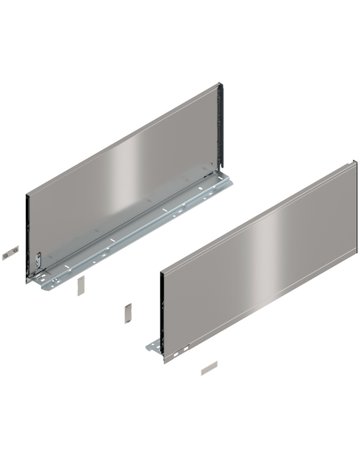 LEGRABOX Zarge, Höhe F (241 mm), NL=600 mm, links/rechts, für LEGRABOX pure, inox-gebür.-lackiert - Blum