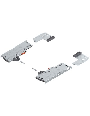 Set (TIP-ON BLUMOTION Einheit + Mitnehmer + Adapter), für LEGRABOX, für MOVENTO, Typ S0, NL=270-300 mm, Gesamtgewicht des Auszugs=0-10 kg, links/rechts, weiss
