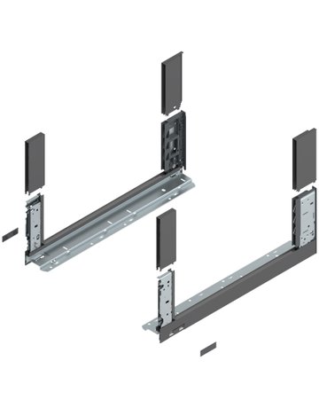 LEGRABOX Zarge, Höhe C (177 mm), NL=500 mm, links/rechts, für LEGRABOX free, oriongrau matt - Blum