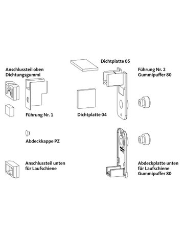 Beutel obere Führung P 1786 schwarz - GU