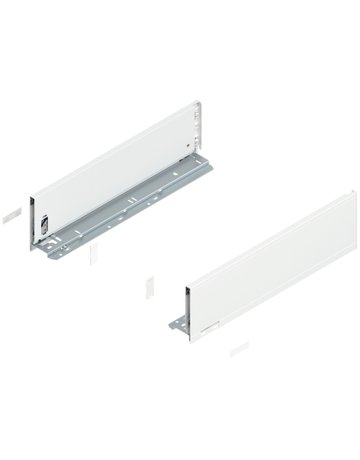 LEGRABOX Zarge, Höhe K (128.5 mm), NL=450 mm, links/rechts, für LEGRABOX pure, seidenweiss matt - Blum