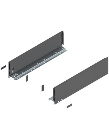 LEGRABOX Zarge, Höhe K (128.5 mm), NL=500 mm, links/rechts, für LEGRABOX pure, oriongrau matt - Blum