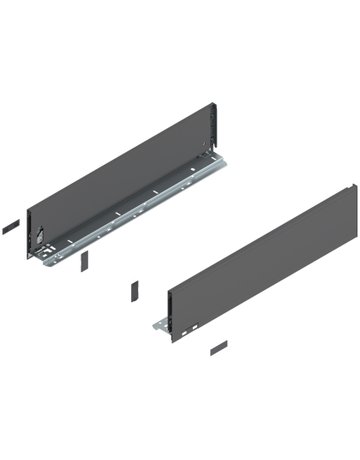 LEGRABOX Zarge, Höhe K (128.5 mm), NL=550 mm, links/rechts, für LEGRABOX pure, oriongrau matt - Blum
