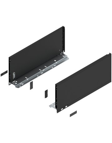 LBX Zargen pure, Höhe C (177 mm) NL=400 mm, carbonschwarz matt - Blum