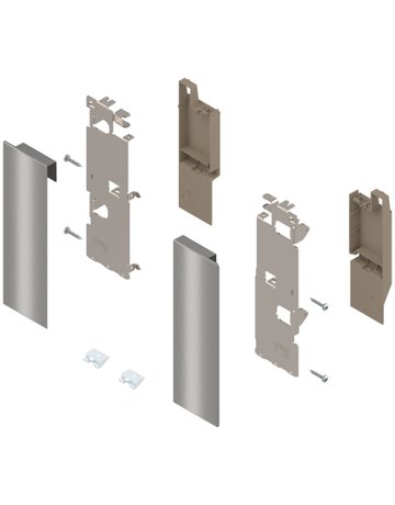 LEGRABOX Fronthalter, Höhe C, für Innenauszug mit Reling, links/rechts, für LEGRABOX free, inox-gebür.-lackiert - Blum